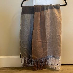 H&M plaid blanket scarf